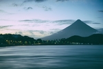 湖景山色