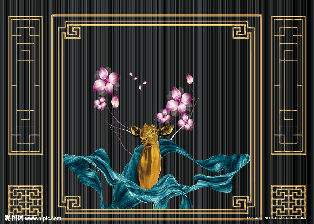 新中式装饰画背景墙
