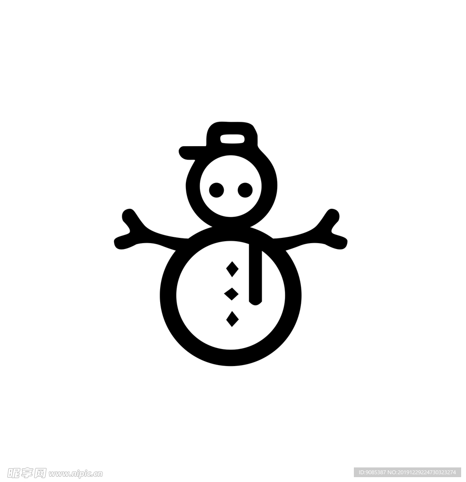 圣诞节雪人图案