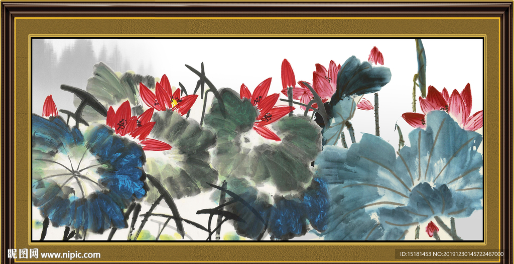 国画荷花