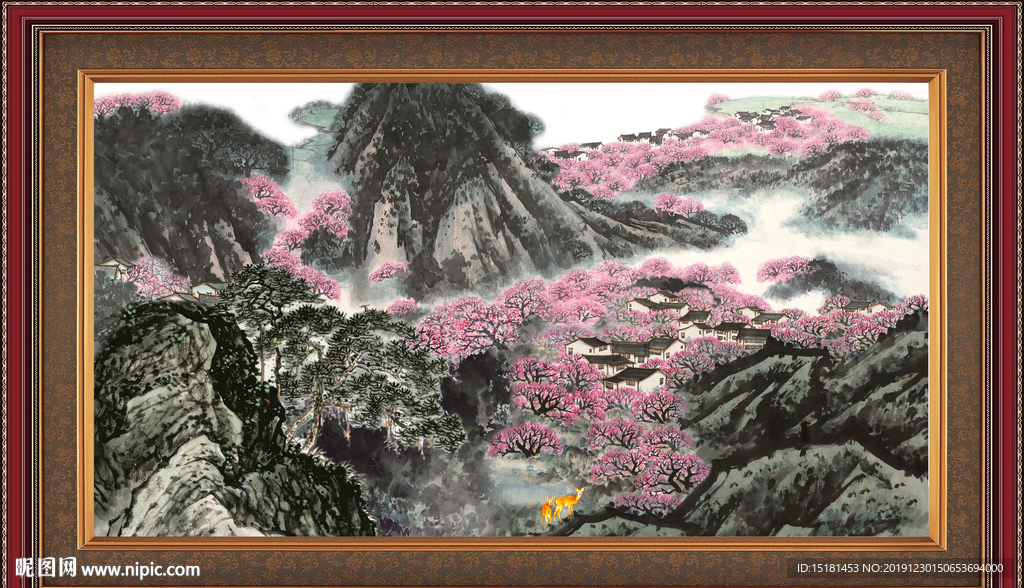 中堂画山水