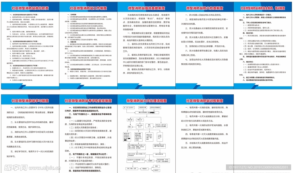 微型消防站制度牌