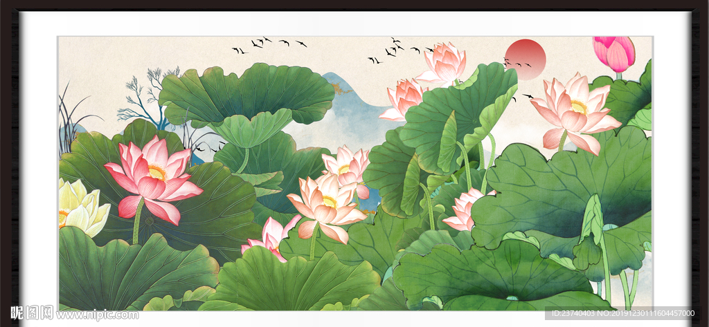 国画荷花