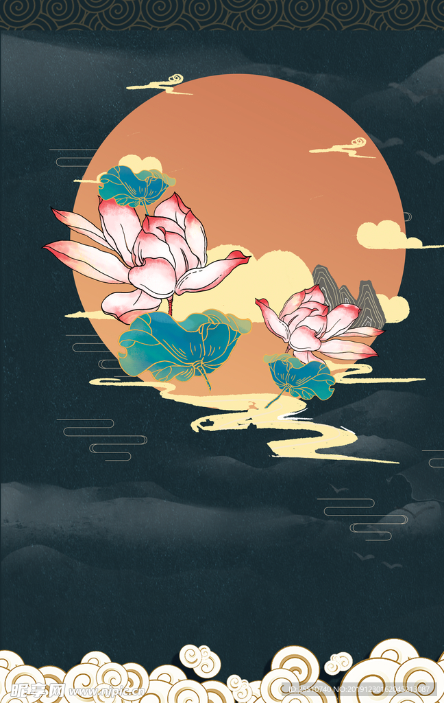 荷花背景