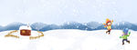 冬季大雪雪地背景