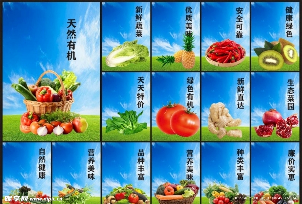 蔬菜展板