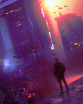 彩色插画人物动漫背景