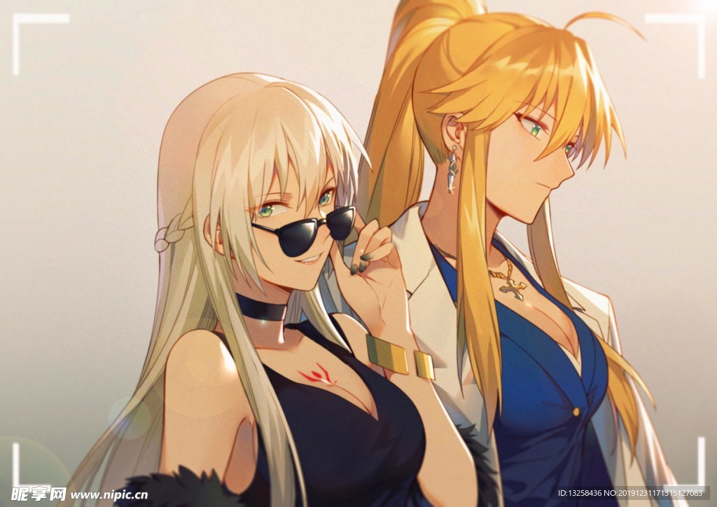 彩色插画人物动漫背景