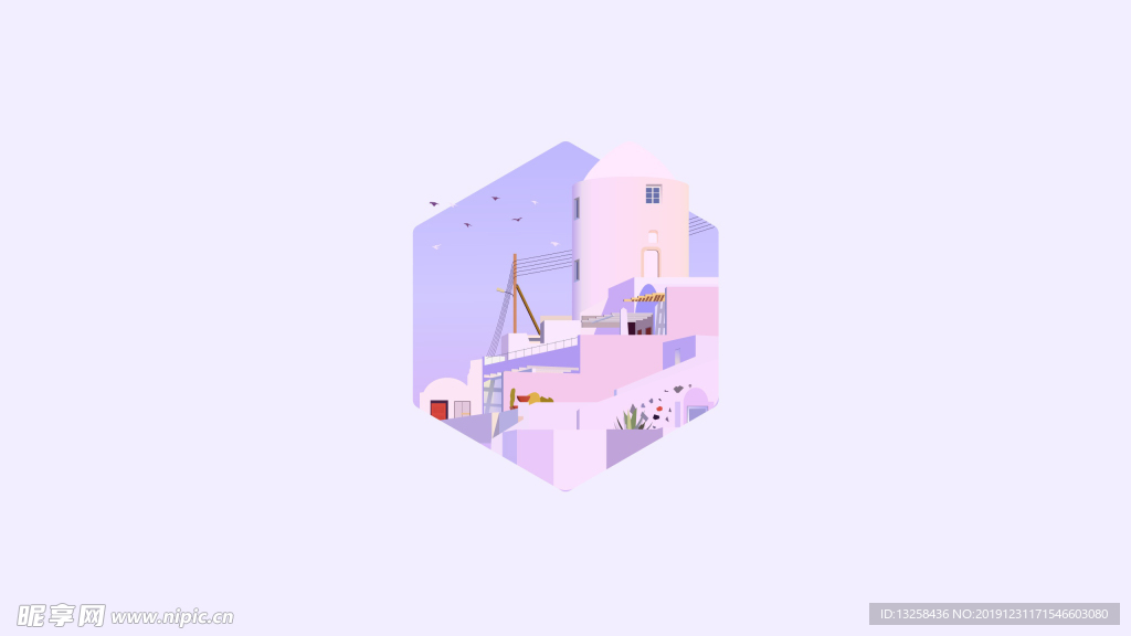 彩色抽象插画背景