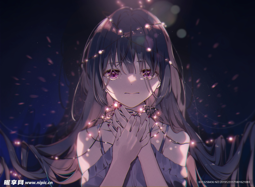 彩色插画人物动漫背景