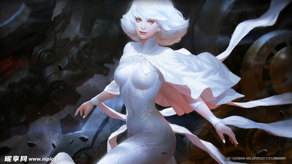 彩色插画人物动漫背景