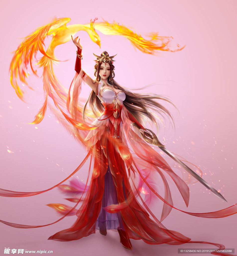 彩色插画人物动漫背景