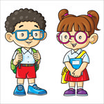 卡通小孩