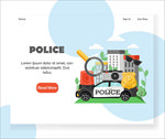 警车插画