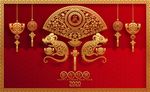 鼠年 老鼠 灯笼 新年海报 新