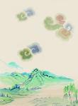 古风水墨竖版背景