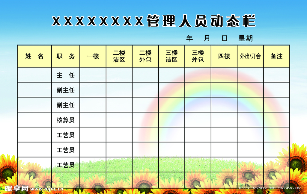 管理人员动态栏 工作栏