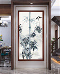 墨竹山水玄关装饰画