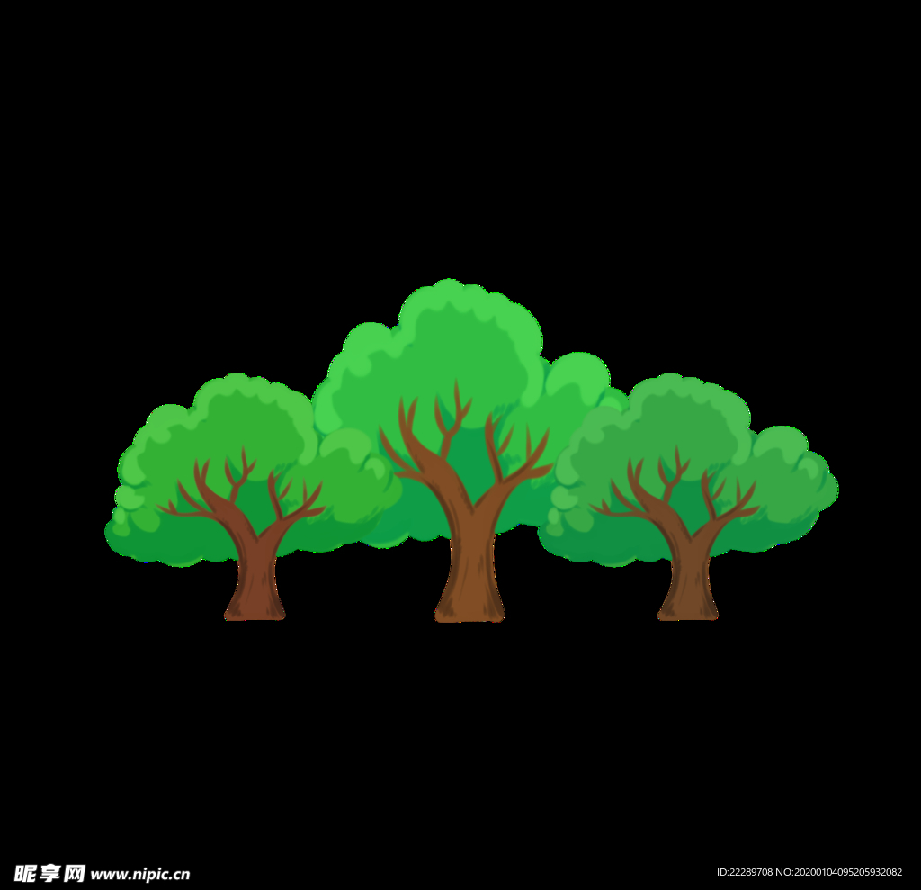 卡通植物树