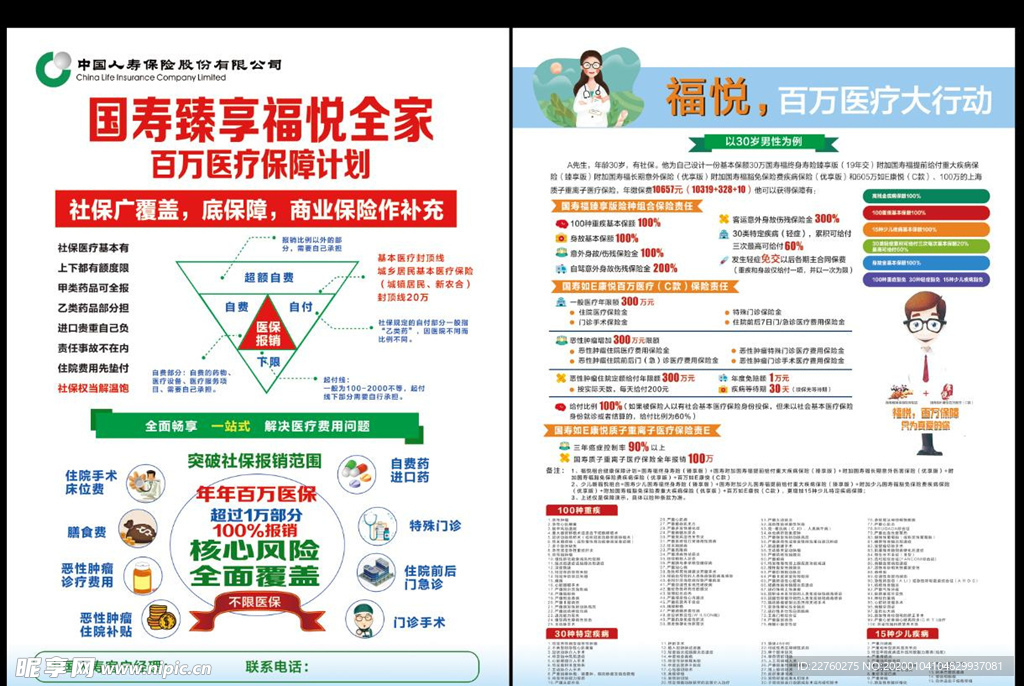 人寿保险传单