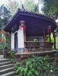 杜甫草堂 仿古建筑 灯笼 石阶