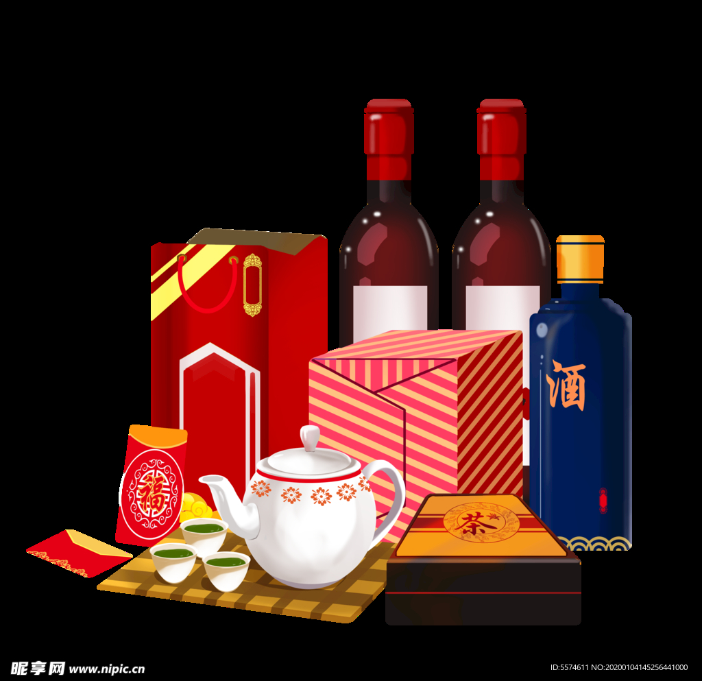 卡通礼品元素