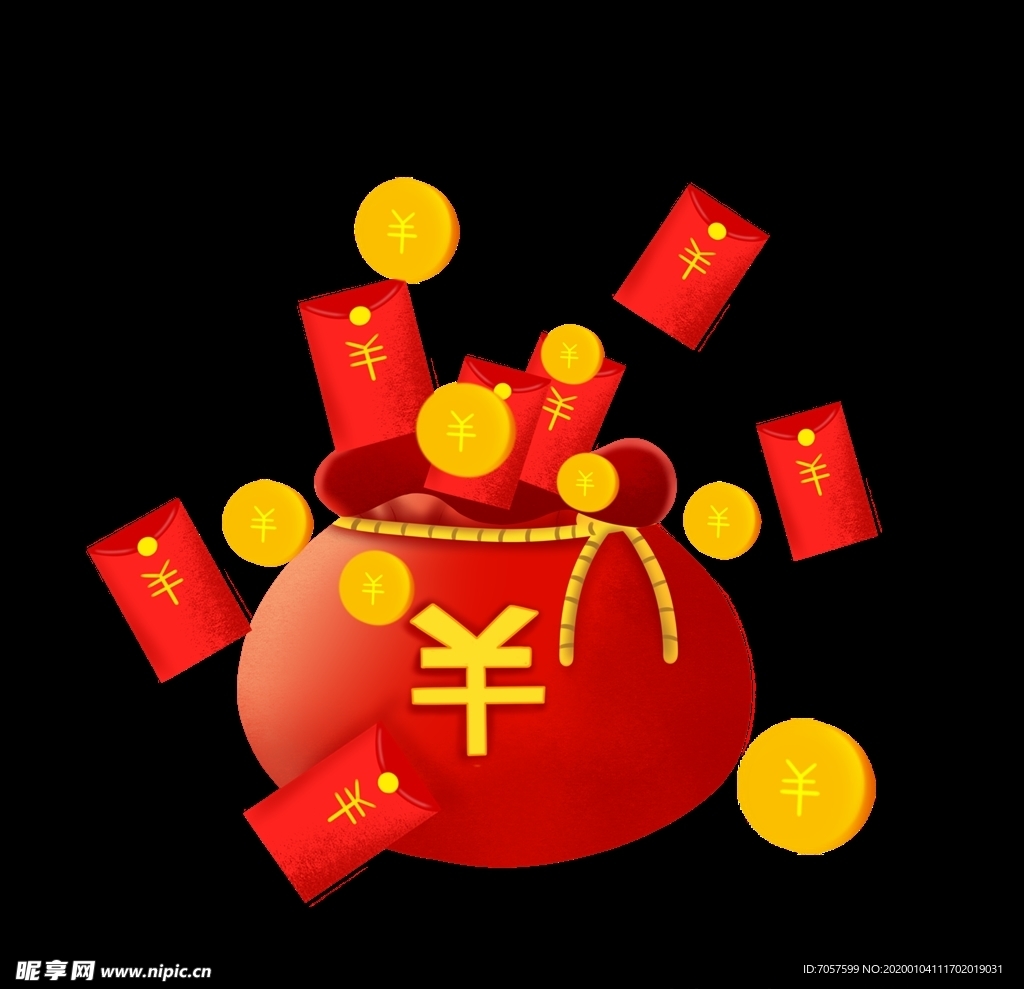 红包 钱袋 金币