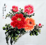 水墨牡丹