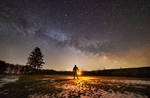 星空  雪地