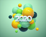 立体2020年艺术字