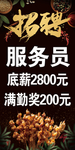 烧烤肉串店招聘海报展架