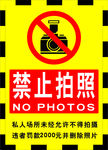 请勿拍照警示标志