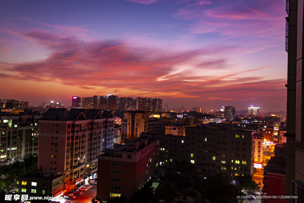 夜景 晚霞