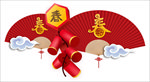 春节扇形