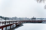 北京圆明园雪景照片