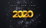金色2020艺术字