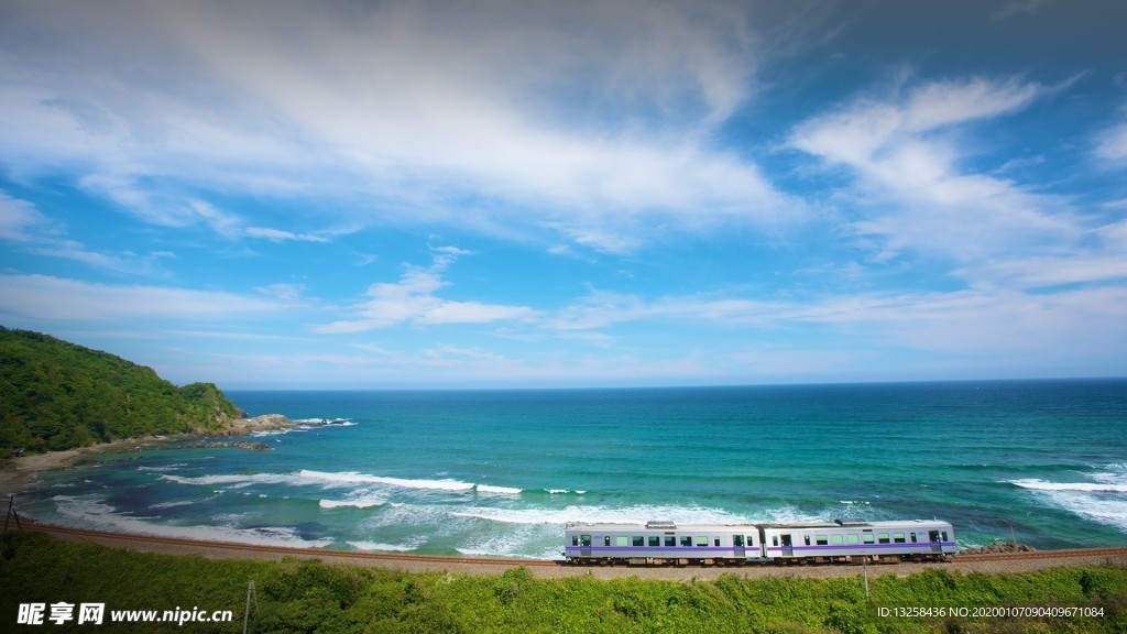 大海天空云彩风景海湾
