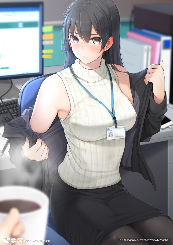 彩色人物动漫插画背景