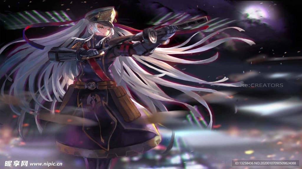 彩色人物动漫插画背景
