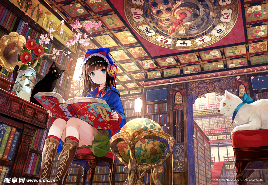 彩色人物动漫插画背景