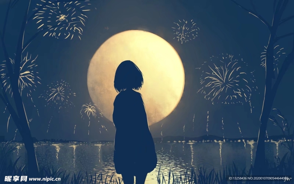 彩色人物动漫插画背景
