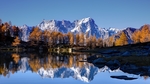 群山湖水天空云彩风景
