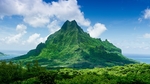 大海火山天空云彩风景