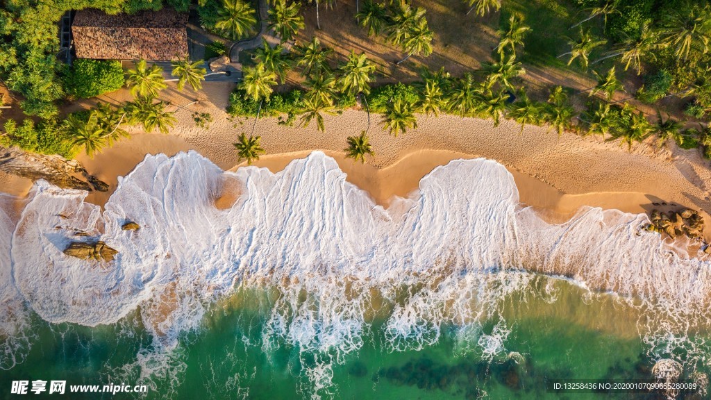 大海沙滩海浪风景海水