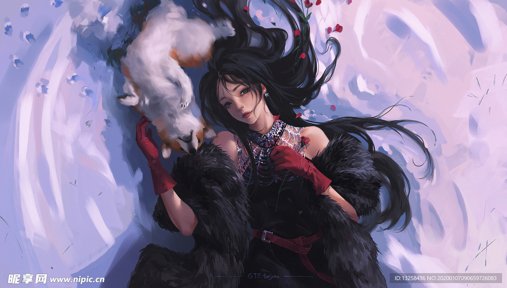 彩色人物动漫插画背景