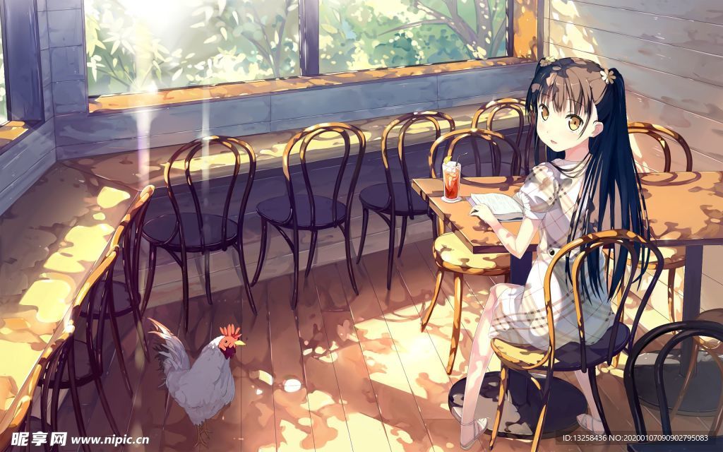 彩色人物插画动漫背景
