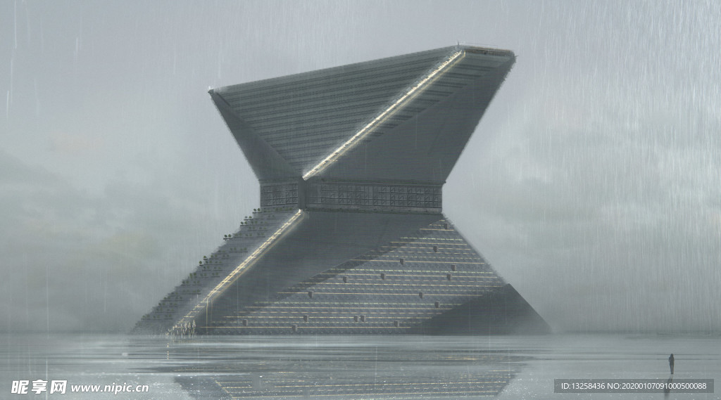 彩色建筑风景插画背景