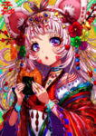 彩色人物插画动漫背景