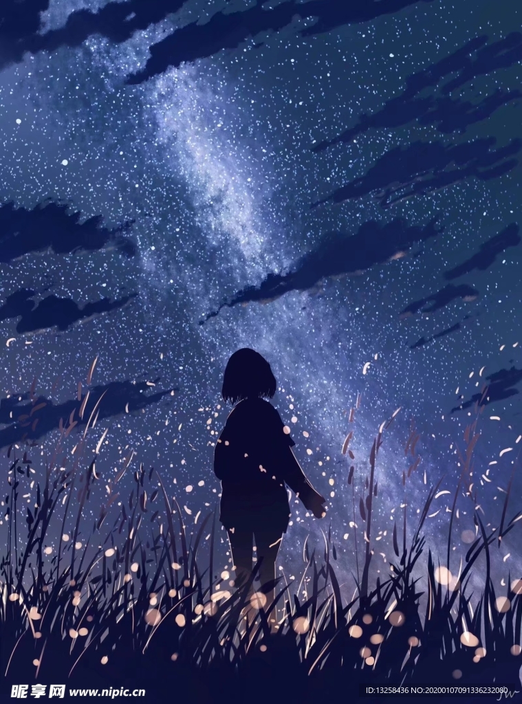彩色人物插画动漫背景