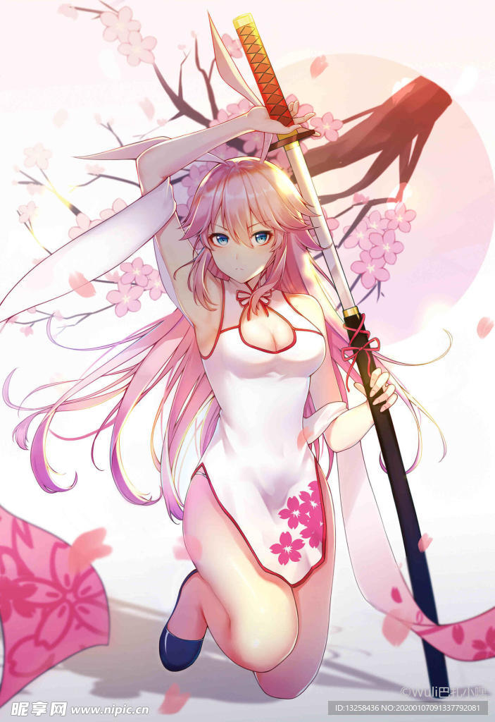 彩色人物插画动漫背景